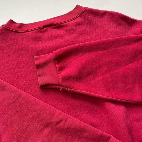 Vintage Mickey Mouse Disney Red Crewneck 90s Sweater Fits like XL - Picture 4 of 4